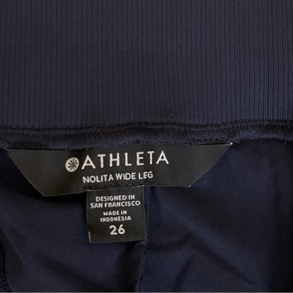 NWT Athleta Nolita Wide Leg Pant Navy Blue Size 26 - Picture 10 of 13